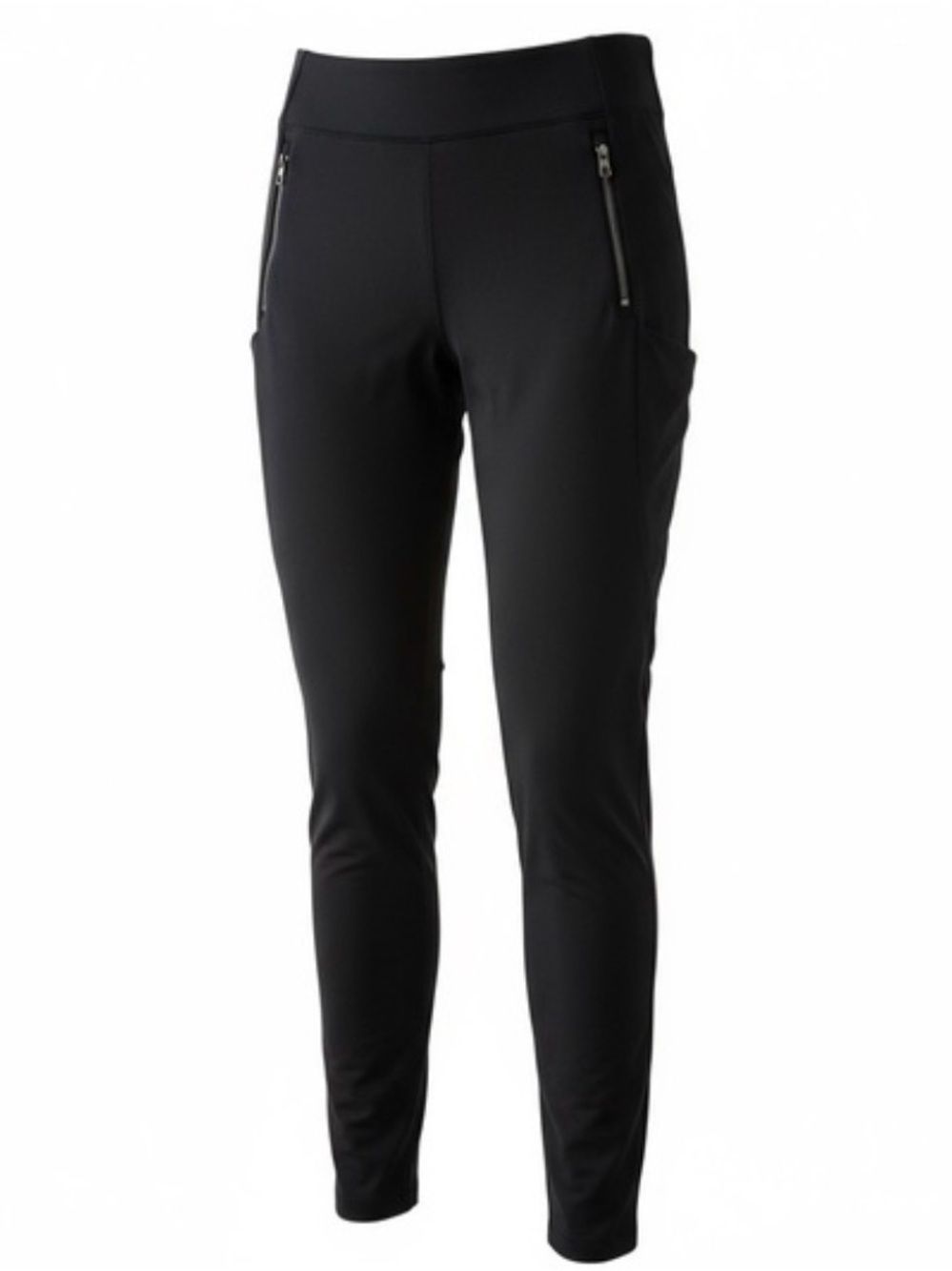 Maison Jules Black Slim Zip-Pocket Ponte Pants